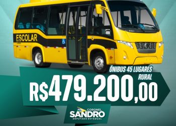 Mantena é contemplada com ônibus escolar com 45 lugares